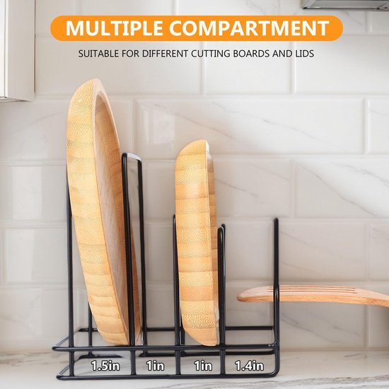 550x550-34411.jpg Unyqoos® Ruimtebesparende keukenorganizer voor snijplanken en pannendeksels