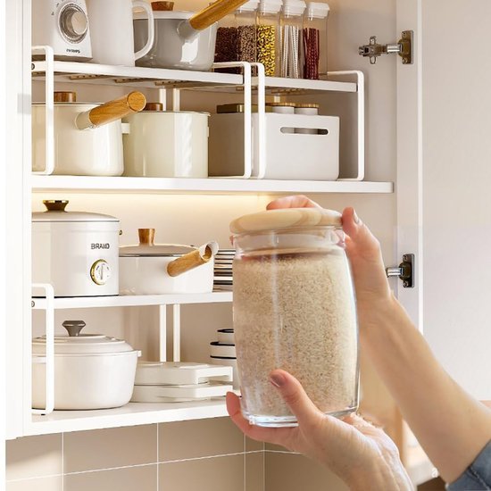 Unyqoos® Veelzijdige Keukenkast Organizer Met Antislipmat Voor Optimale Ruimtebenutting In Huis