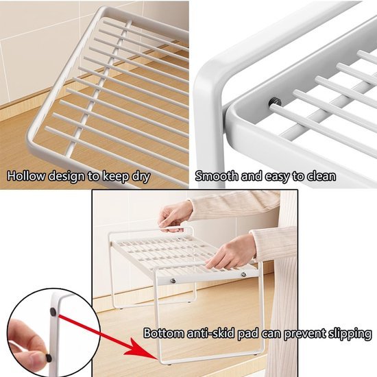 Unyqoos® Veelzijdige Keukenkast Organizer Met Antislipmat Voor Optimale Ruimtebenutting In Huis