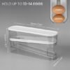 Unyqoos® Ruimtebesparende eierdispenser met twee niveaus voor koelkastopslag