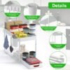 550x550-34438.jpg Unyqoos® Twee-Lagen Verstelbare Onderkast Organizer met Haken en Hangbeker voor Badkamer en Keuken