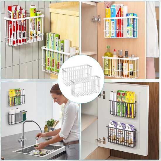 Unyqoos® Zelfklevende opbergdozen voor keuken en badkamer met eenvoudige installatie