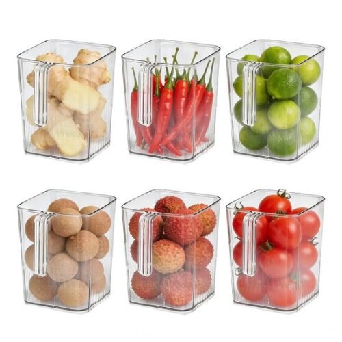550x550-34464.jpg Unyqoos® Transparante en stapelbare opbergdozen voor koelkast en voorraadkast