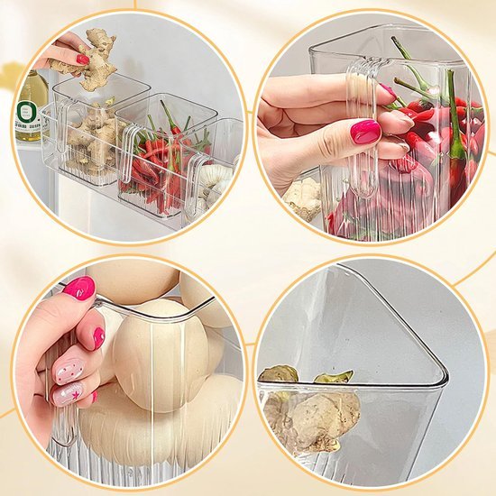 550x550-34470.jpg Unyqoos® Transparante en stapelbare opbergdozen voor koelkast en voorraadkast