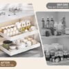 Unyqoos® Ruimtebesparende uittrekbare lade voor keuken en badkamer organisatie