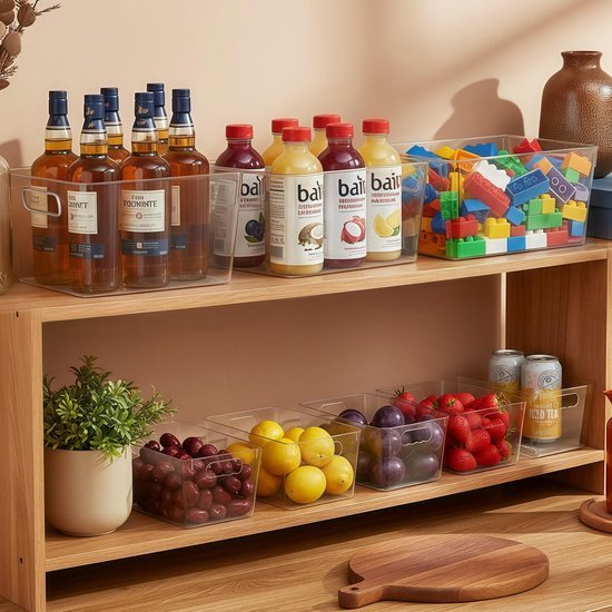 Unyqoos® Handige BPA-vrije koelkastorganizerset voor efficiënte keukenopslag