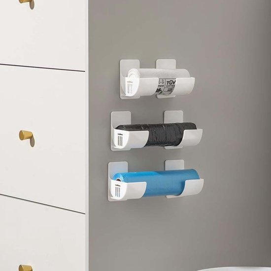 550x550-34546.jpg Unyqoos® Set van 6 Wandgemonteerde Vuilniszakhouders voor Efficiënte Keukenorganisatie