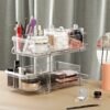 Unyqoos® Dubbel Laags Keuken- en Badkamer Organizer met Uittrekbare Schuiflade en Verstelbare Vakken