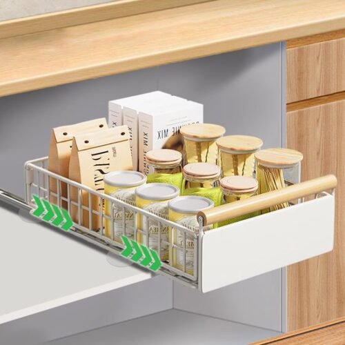 550x550-34613.jpg Unyqoos® Uittrekbare lade-organizer zonder boren voor keukenkasten in wit ontwerp