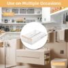 Unyqoos® Uittrekbare lade-organizer zonder boren voor keukenkasten in wit ontwerp