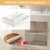 Unyqoos® Uittrekbare lade-organizer zonder boren voor keukenkasten in wit ontwerp