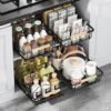 Unyqoos® Uittrekbare metalen lade-organizer voor keuken en badkamer, set van 2