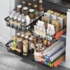 Unyqoos® Uittrekbare metalen lade-organizer voor keuken en badkamer, set van 2
