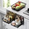 Unyqoos® Uittrekbare metalen lade-organizer voor keuken en badkamer, set van 2