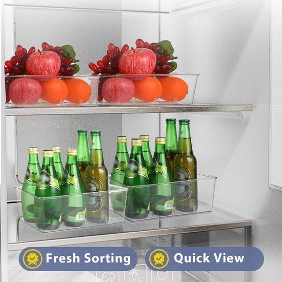 Unyqoos® Stapelbare keukenorganizers met uitneembare vakken voor optimale keukenindeling