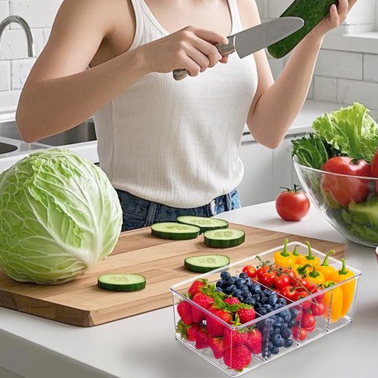 Unyqoos® Stapelbare keukenorganizers met uitneembare vakken voor optimale keukenindeling