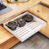 Unyqoos® Uittrekbare Telescopische Lade voor Keuken en Badkamer zonder Boren met Verstelbare Breedte