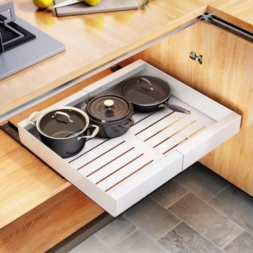 550x550-34688.jpg Unyqoos® Uittrekbare Telescopische Lade voor Keuken en Badkamer zonder Boren met Verstelbare Breedte
