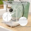 Unyqoos® Functionele houder voor snijplanken en deksels in compact wit ontwerp