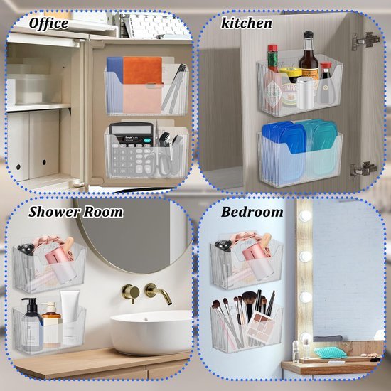 550x550-34742.jpg Unyqoos® Set van 4 zelfklevende opbergboxen voor keuken en badkamer organisatie