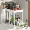 Unyqoos® Lade-organizer met Verstelbare Hoogte en Tweelaags Ontwerp voor Badkamer en Keukenopslag