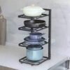 Unyqoos® Pannenorganizer met Vier Verdiepingen voor Optimaal Ruimtegebruik in Keuken en Kast