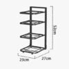 Unyqoos® Pannenorganizer met Vier Verdiepingen voor Optimaal Ruimtegebruik in Keuken en Kast
