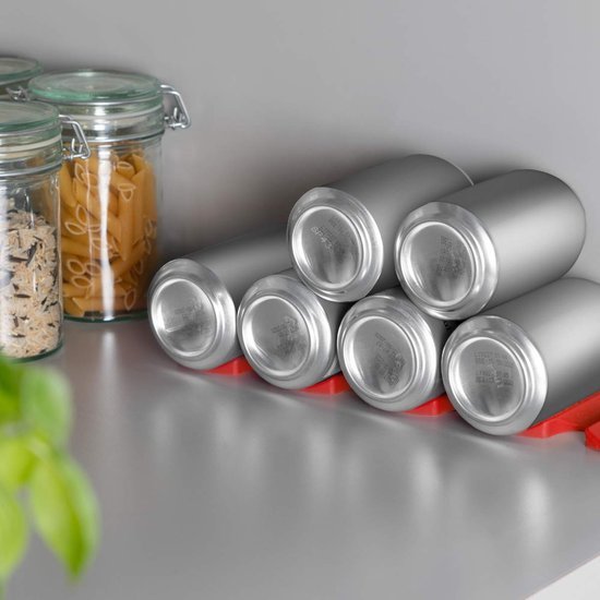 550x550-34830.jpg Unyqoos® Ruimtebesparende siliconen flessenhouder voor koelkast en kast in rood