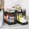 Unyqoos® Multifunctionele Keuken- en Badkamer Organizer met Uittrekbare Lades en Haken voor Optimaal Gebruiksgemak