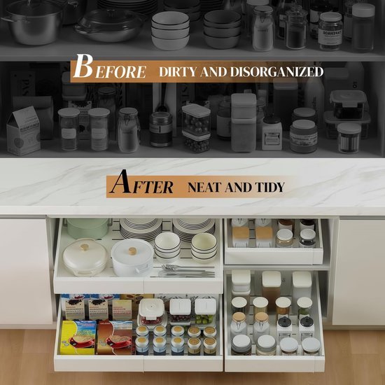 550x550-34920.jpg Unyqoos® Uittrekbare lade organizer voor keukenkast met verstelbare breedte en eenvoudige montage