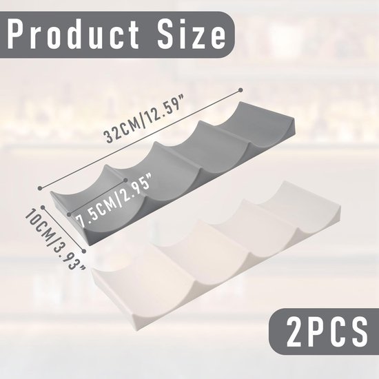 550x550-34974.jpg Unyqoos® Stapelbare antislip flessenhouders voor koelkast en keukenopslag