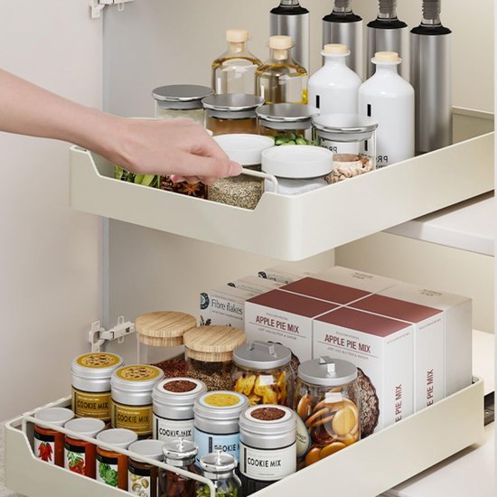 Unyqoos® Uitschuifbare keuken- en badkamerlade met eenvoudige installatie en stille werking