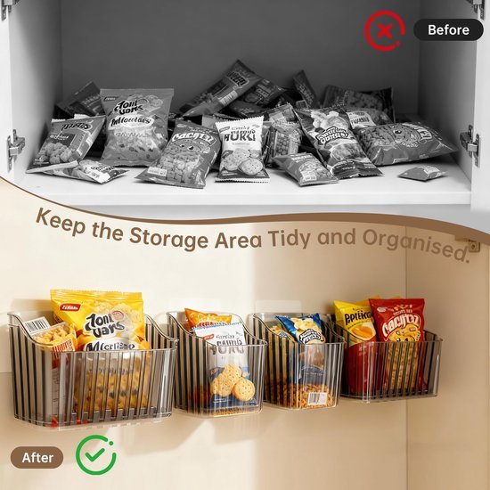 Unyqoos® Zelfklevende opbergdoos voor keukenkast en badkamer zonder boren
