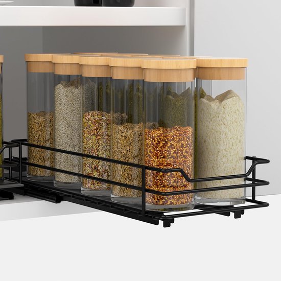 550x550-35041.jpg Unyqoos® Uittrekbaar Metalen Kruidenrek en Organisator voor Keuken en Badkamer