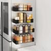 Unyqoos® Multifunctioneel Magnetisch Kruidenrek voor Keuken en Woonruimte, 4-delige Set, Zwart