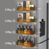Unyqoos® Multifunctioneel Magnetisch Kruidenrek voor Keuken en Woonruimte, 4-delige Set, Zwart