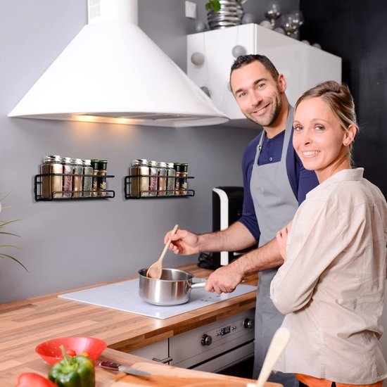 550x550-35113.jpg Unyqoos ® Ruimtebesparende Dubbele Kruidenrekset voor Muur of Kastdeur Zonder Boren