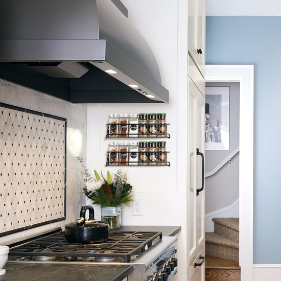 550x550-35116.jpg Unyqoos ® Ruimtebesparende Dubbele Kruidenrekset voor Muur of Kastdeur Zonder Boren