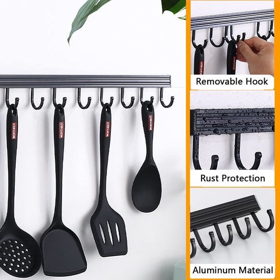 550x550-35131.jpg Unyqoos ® Stijlvol en Functioneel Muurrek voor Keuken en Badkamer, Set van 2, Zwart, Zonder Boren