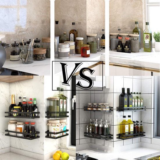 550x550-35132.jpg Unyqoos ® Stijlvol en Functioneel Muurrek voor Keuken en Badkamer, Set van 2, Zwart, Zonder Boren