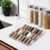 Unyqoos ® Kruidenrek Lade Organisator voor Keuken met Uittrekbare 3-Lagen Inzetstukken