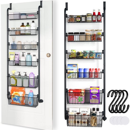 550x550-35210.jpg Unyqoos® Multifunctionele Hangende Organizer voor Keuken en Badkamer met Zes Manden en Haken