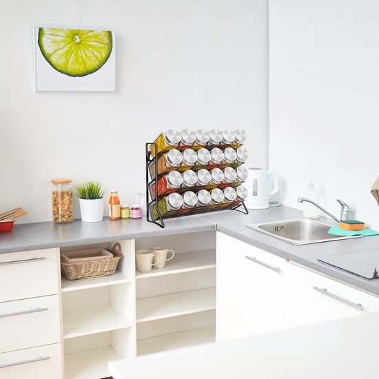 Unyqoos ® Kruidenrek Hangend en Staand voor Georganiseerde Keukenopslag zonder Kruidenpotjes