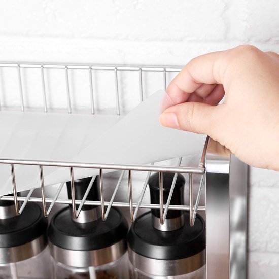 Unyqoos ® Kruiden- en Opbergrek met Twee Niveaus voor Keuken en Badkamer, Antislip, Eenvoudig te Monteren