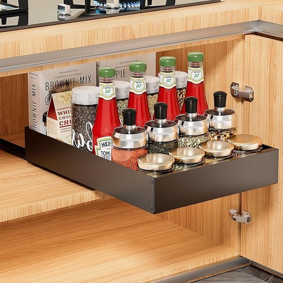 550x550-35301.jpg Unyqoos ® Uittrekbare Telescopische Lade Organizer voor Keukenkast - Gemakkelijke Toegang en Grote Opbergruimte