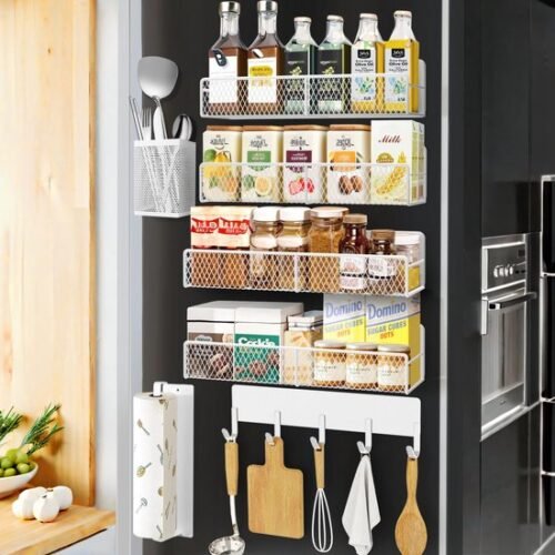 Unyqoos ® Innovatief Magnetisch Kruidenrek met Multifunctionele Keukenaccessoires voor Optimale Opslag