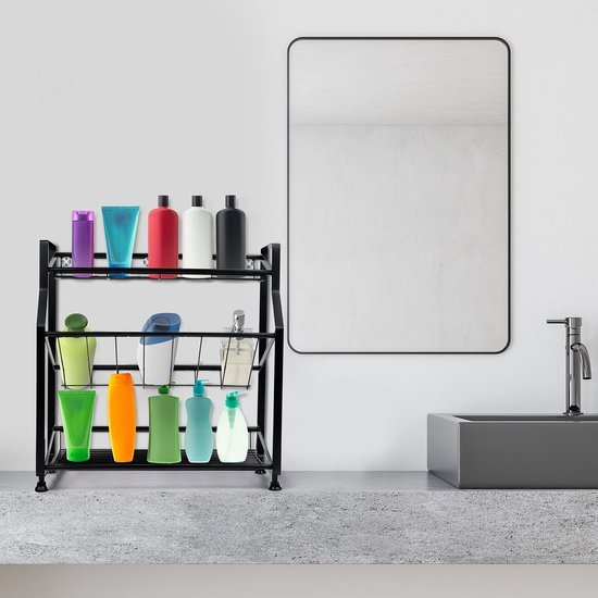 Unyqoos ® Kruidenorganizer met Drie Lagen en IJzeren Frame voor Keuken en Badkamer