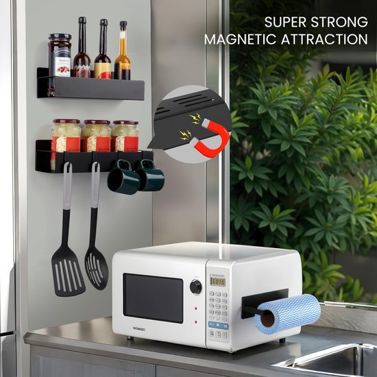 Unyqoos ® Stijlvolle Magnetische Opbergoplossing voor Keuken en Huis - Set van 3 Stuks