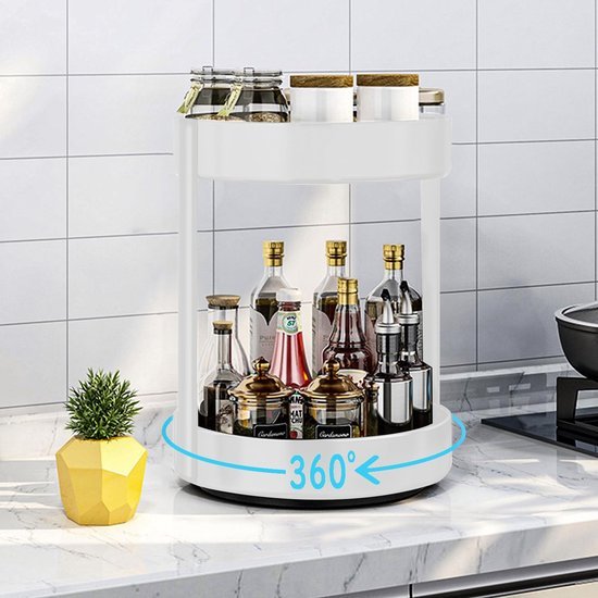 550x550-35423.jpg Unyqoos ® Keuken Draaiplateau Met 2 Etages Voor Efficiënte Opbergruimte En Organisatie