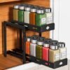 Unyqoos® Kruidenrek Keukenorganizer met Uittrekbare, Verstelbare Telescopische Lade voor Optimale Kastindeling